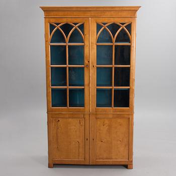 A BOOK CUPBOARD, gothic, early 19th century.