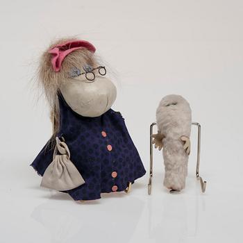 LEKSAKER, 2 st, "Hemulen" och "Hatifnatt", Atelier Fauni, Finland, 1950/60-tal.