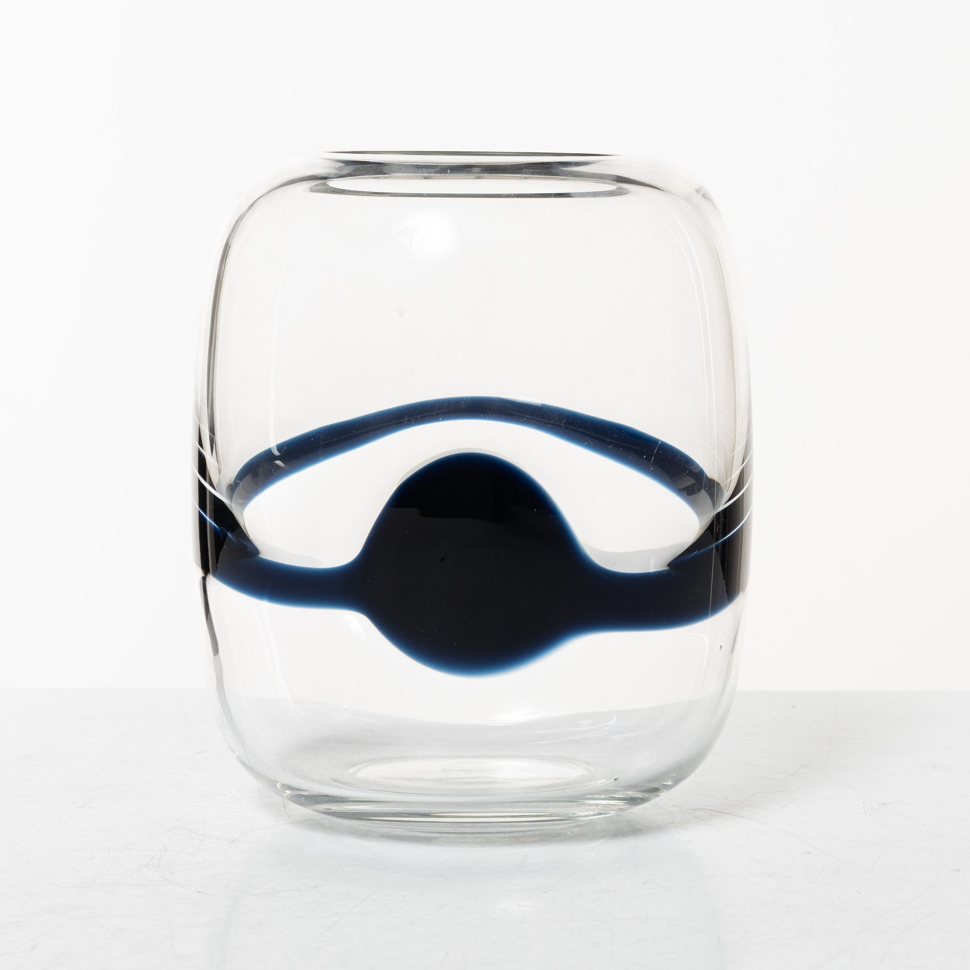 Timo Sarpaneva, vas, glas, "Blues", Finland, signerad.