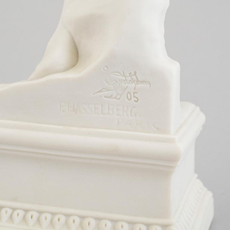 PER HASSELBERG, after. A parian sculpture from Gustafsberg, 1905.