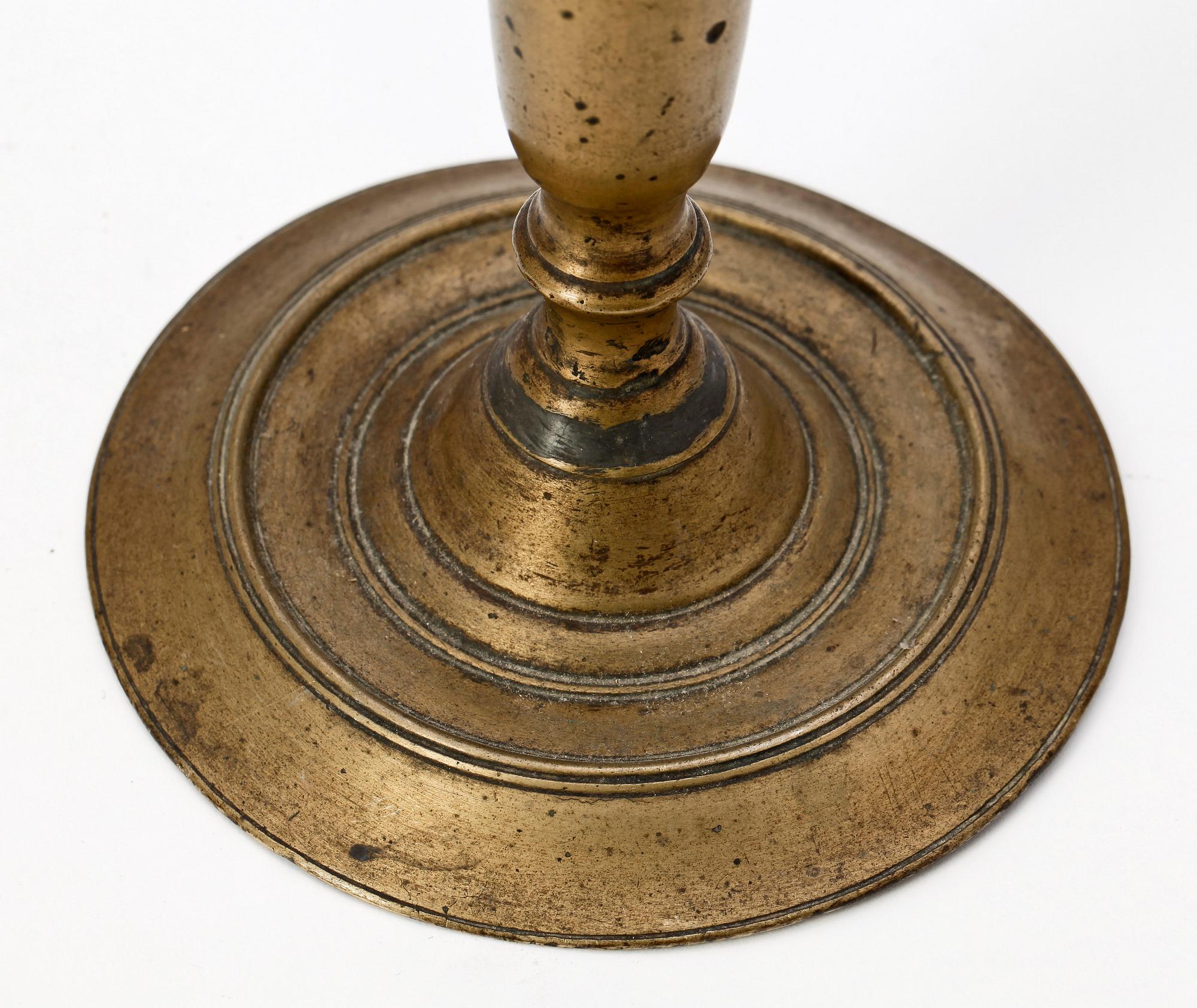 LJUSSTAKE, mässing, trol 1500-tal.