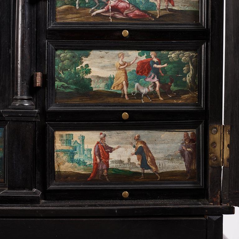 A Baroque landscape cabinet, presumably Flemish, second half of the 17th century.