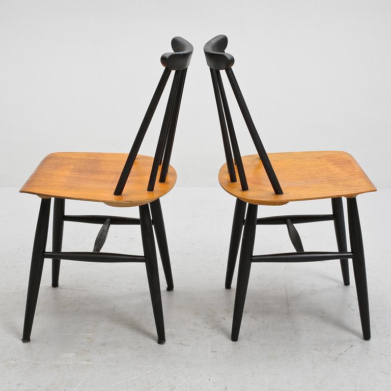 STOLAR, 2 st, "Fanett", Ilmari Tapiovaara, Edsbyverken, 1950-tal.