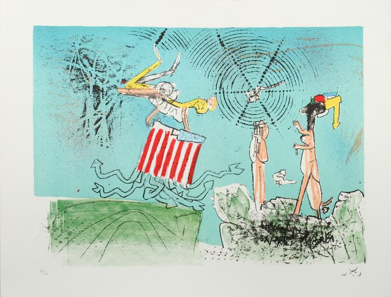 ROBERTO MATTA, färglitografi, signerad, numrerad 46/60.