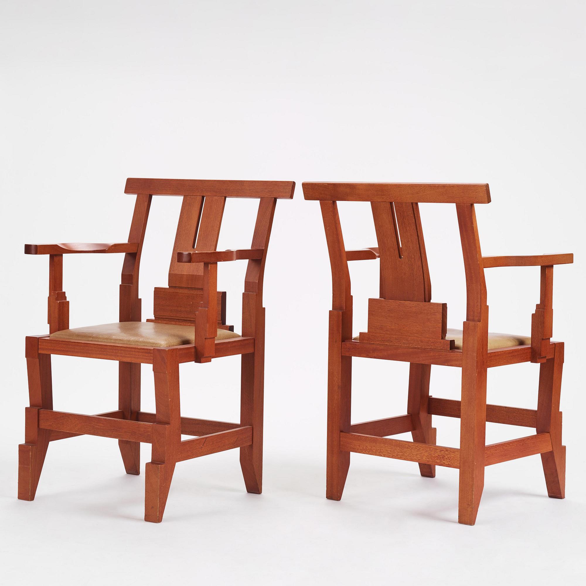 John Kandell, a set of four "Solitär" chairs, Källemo, Värnamo, post 1985.