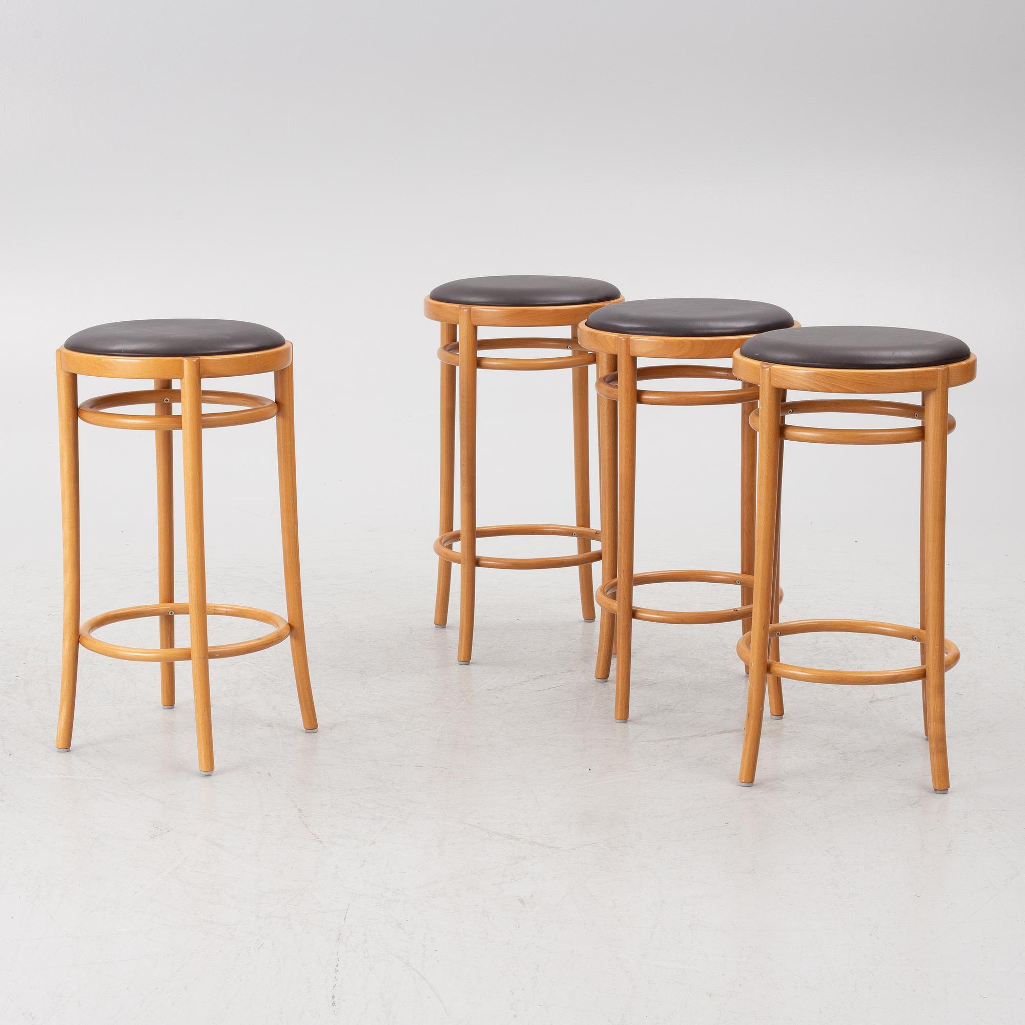Jonas Bohlin, Four 'Piruett' bar stools, Gemla Fabrikers AB, 2008.