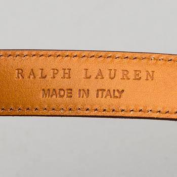 Two belts by Ralph Lauren.