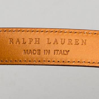 Two belts by Ralph Lauren.