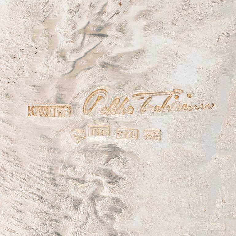 Pekka Turtiainen, a set of three silver bowls, samorodok technique, Finland 1995.