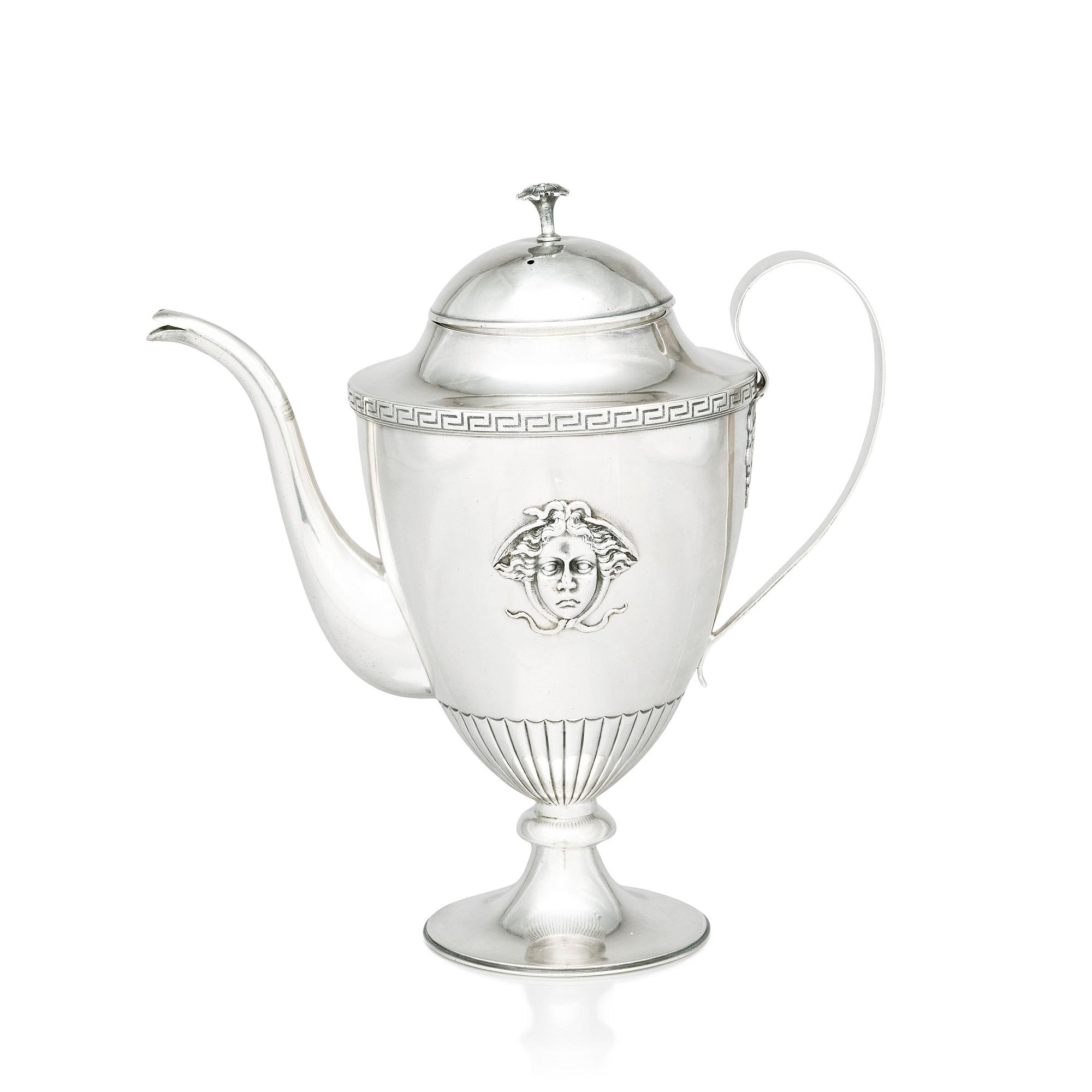 A Swedish Empire silver coffee-pot, mark of Adolf Zethelius, Stockholm 1811.