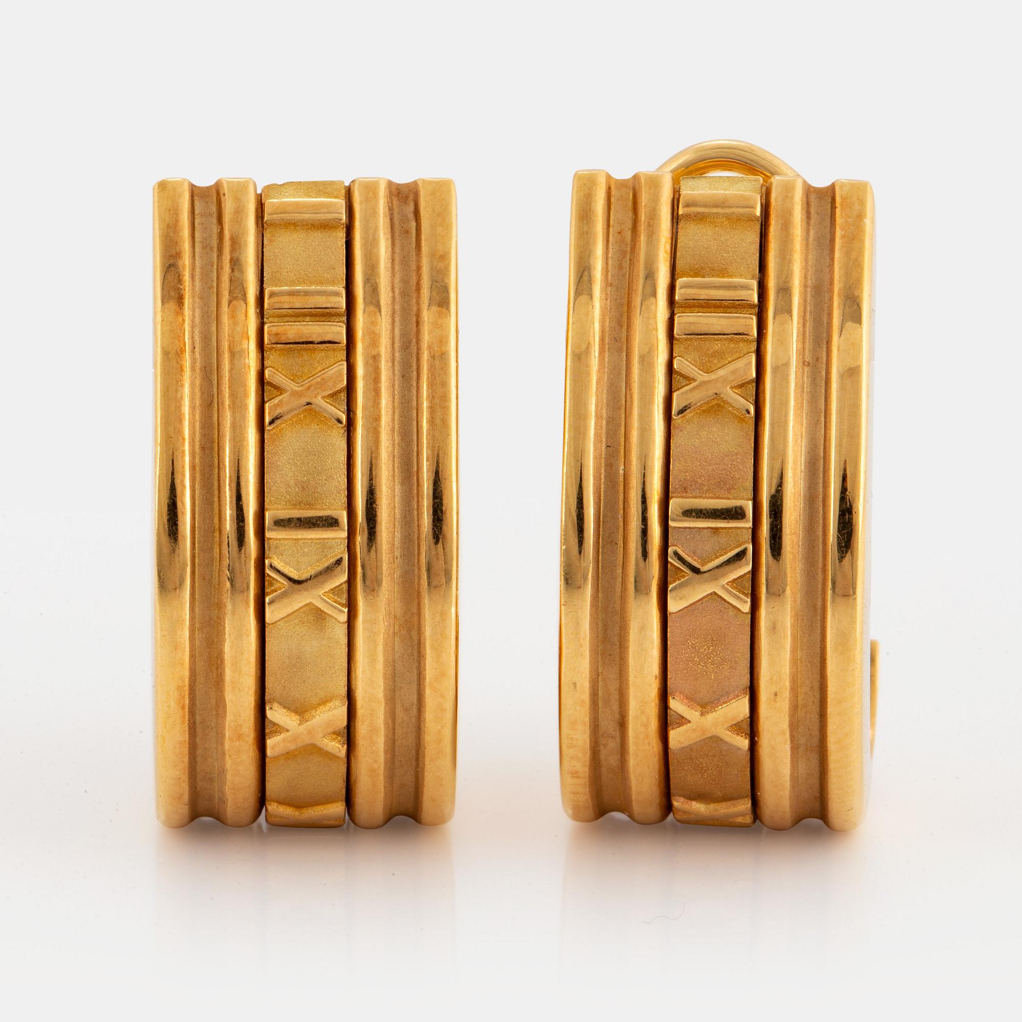 Tiffany atlas earrings gold best sale