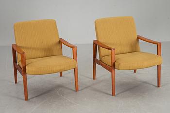 FÅTÖLJER, ett par, 1950/60-tal.