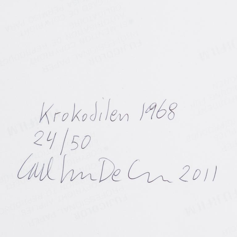 Carl Johan De Geer, photo, 2011, signed 24/50 verso.