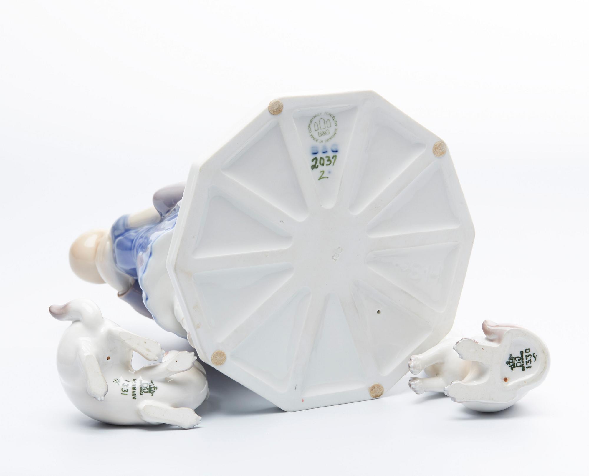 FIGURINER, 3 ST Bing & Grödnahl samt Dahl Jensen, 1900-talets andra hälft.