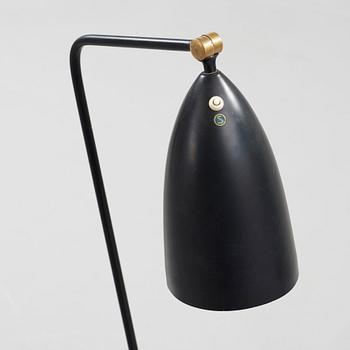 A Greta Magnusson Grossman 'G-33' (Grasshopper) black lacquered floor lamp, Bergboms, Sweden 1950's.