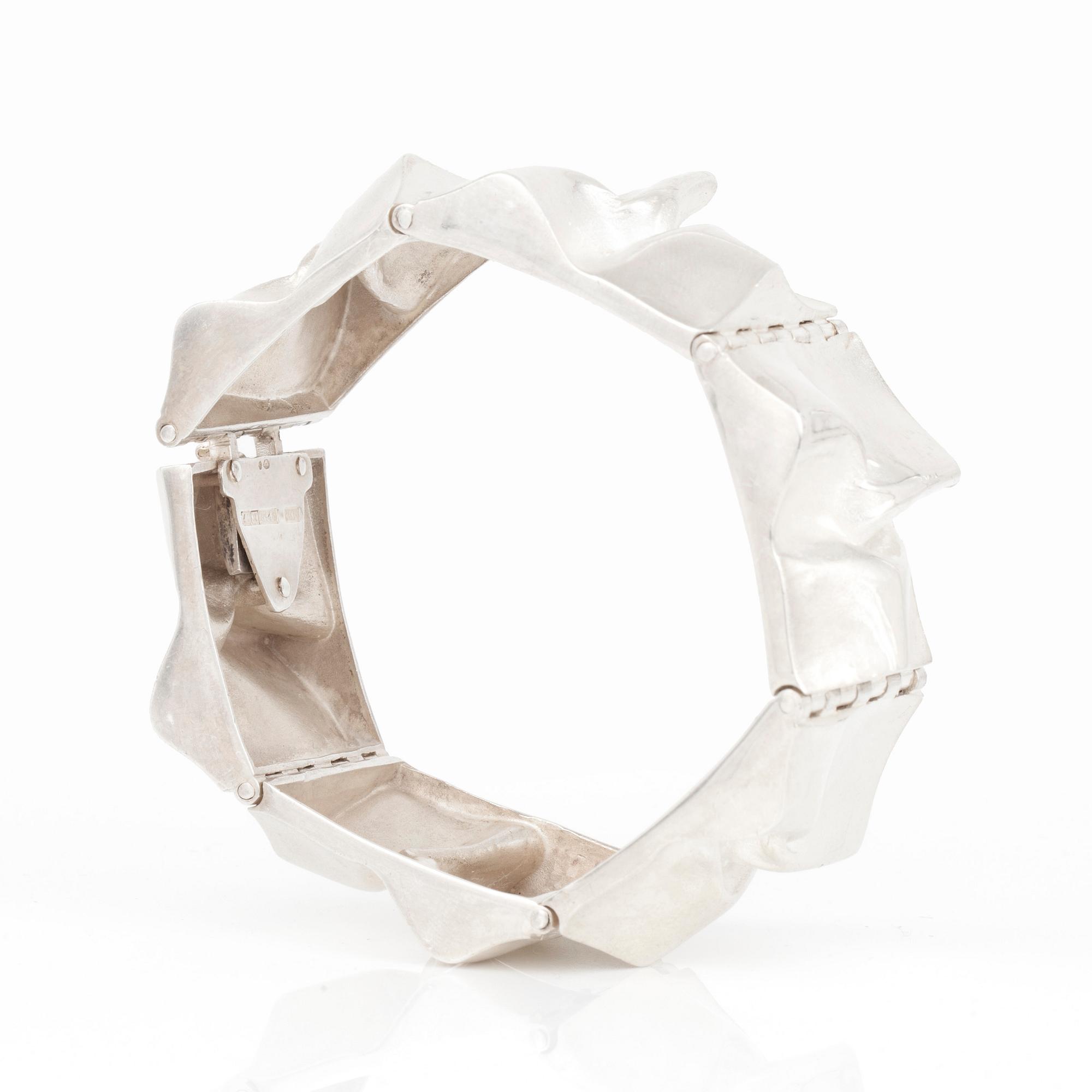 ARMBAND, sterling silver, Sirokuru, Åbo, vikt ca 71 g.