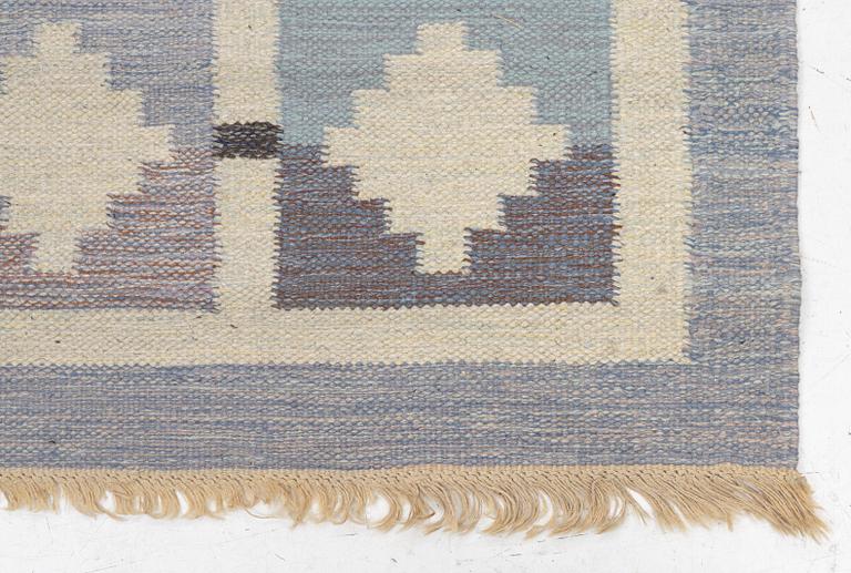 A flat weave rug, signed JK, approx. 195 x 137 cm.