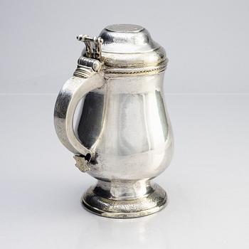 A Swedish Gustavian silver tankard, mark of Anders Menell, Kalmar 1777.