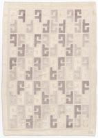 Sigvard Bernadotte, Rug, "Shangri-La", relief pile, signed SB, approximately 210 x 145 cm.
