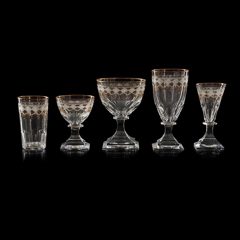 A Swedish Kosta 'Junior' glass service. (58 pieces).