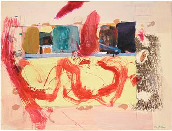 CO Hultén, gouache on cardboard, signed and executed 1961.