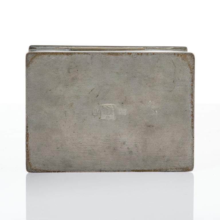 Nils Fougstedt, attributed to, a lidded box, Herman Bergman konstgjuteri, Stockholm, 1927.
