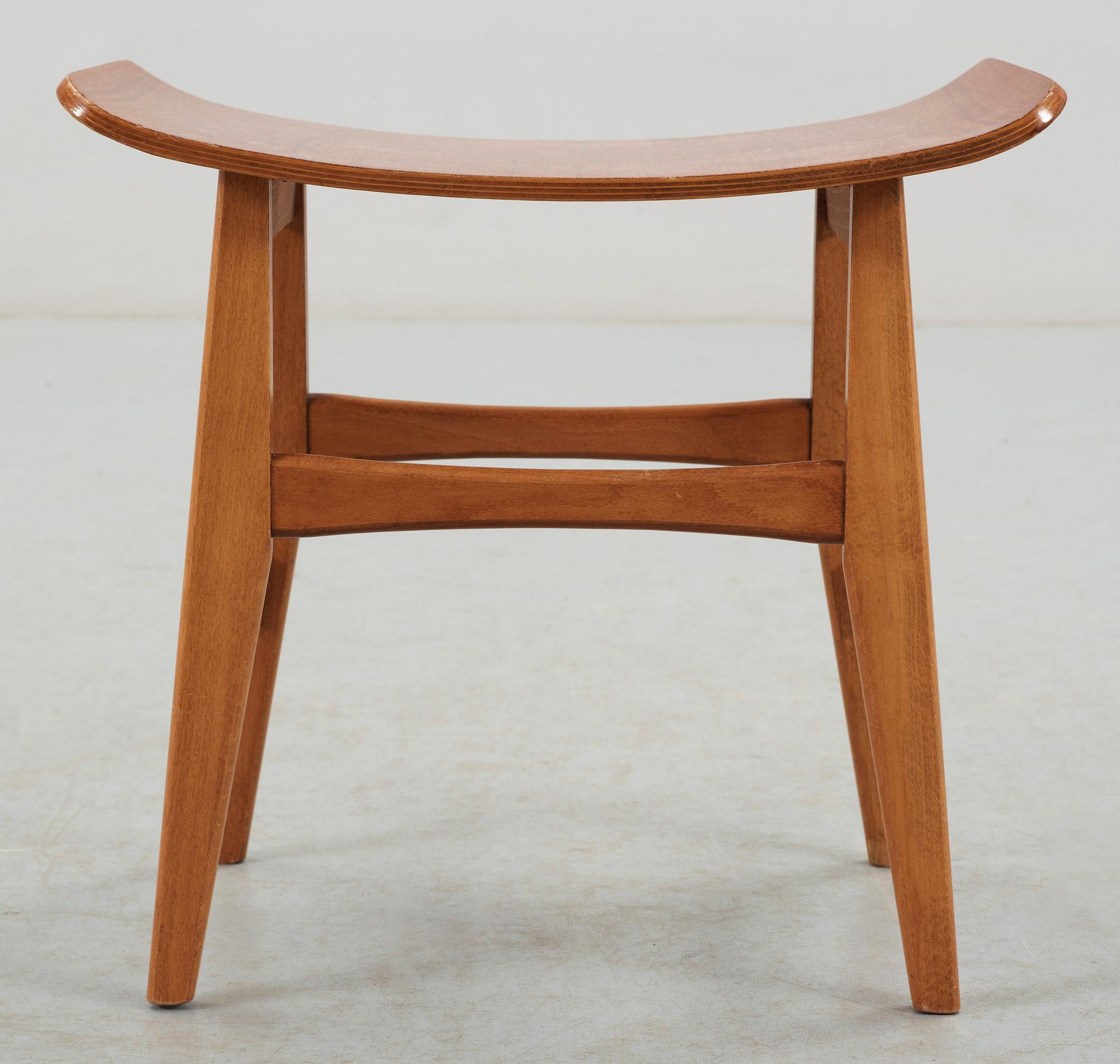 STOLAR, 4 st samt PALL, Borge Mogensen, Danmark, 1950-tal.