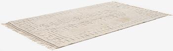 Märta Måås-Fjetterström, a 'Vita spetsporten' carpet, knotted pile in relief,  c. 218 x 119 cm, signed AB MMF,