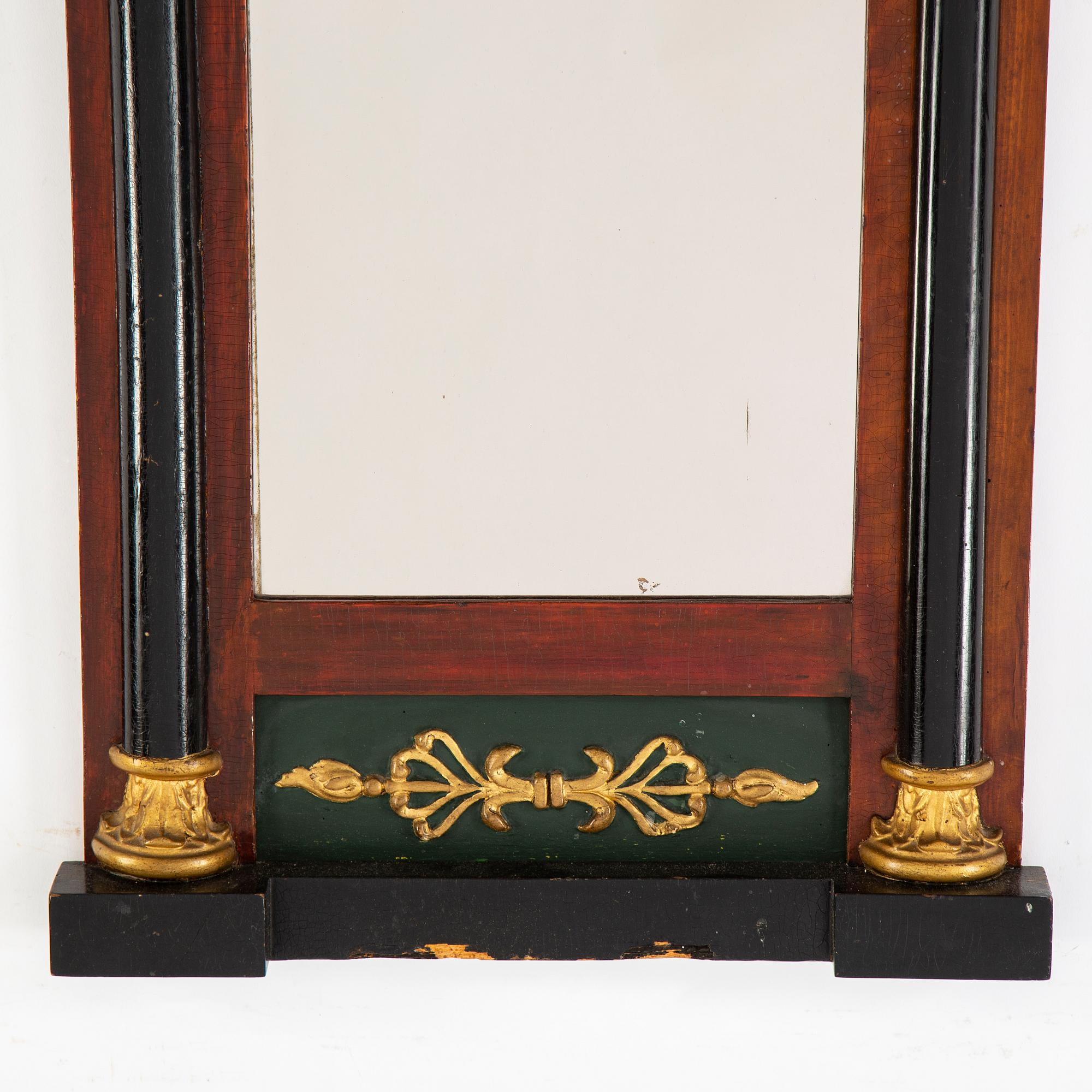 A Swedish Carl Johan mirror, 19th Century.
