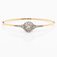 Bracelet 18K gold with old-cut diamonds, 1920s.