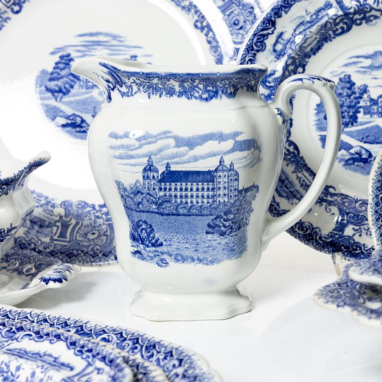 Matservis, 87 delar, flintgods, "Svenska slott", Rörstrand.