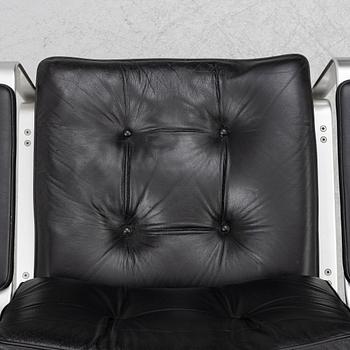 Karl Erik Ekselius, a pair of "Mondo" armchairs, JOC Möbel, late 20th century.