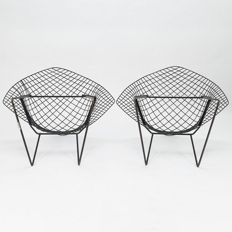 HARRY BERTOIA, fåtöljer ett par, "Diamond chair", 1900-talets senare hälft.