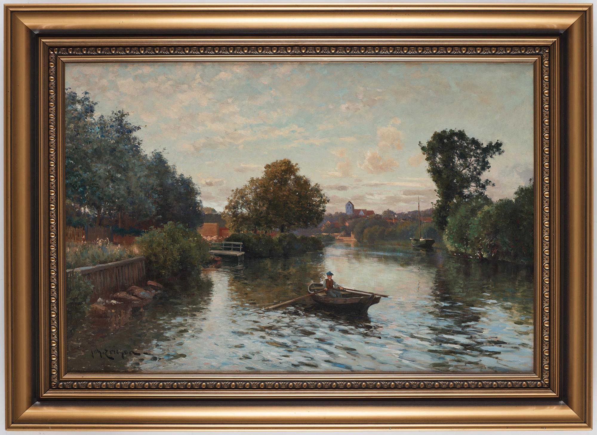 Johan Ericson, Boy rowing at Ronnebyån.