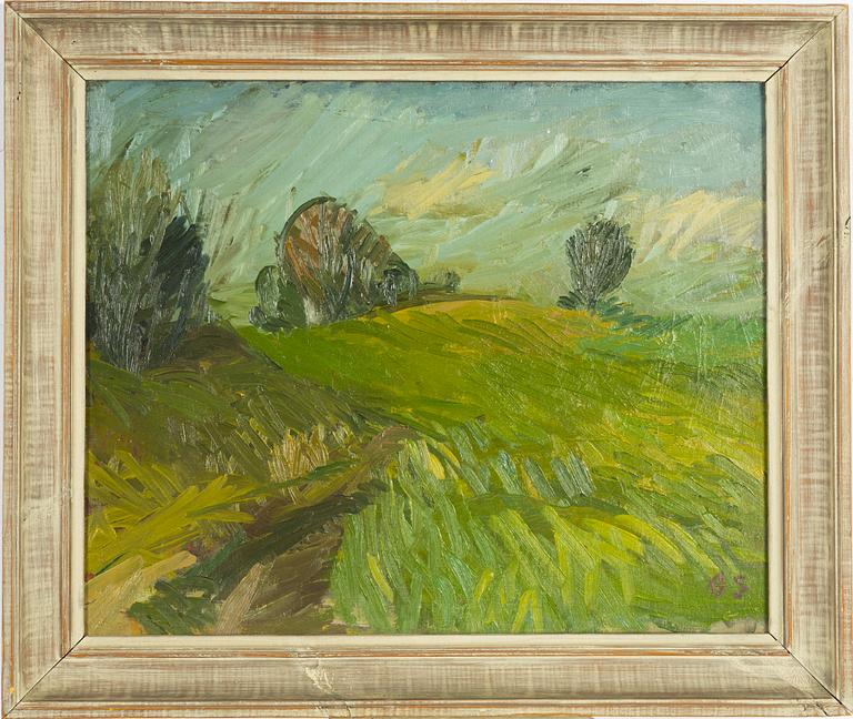 Olle Skagerfors, oil on canvas, signed OS. Verso dated 1943.