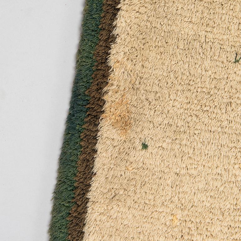 Ryijy/ peite, kansanomainen, päivätty 1851, Suomi. Noin 180 x 153 cm.