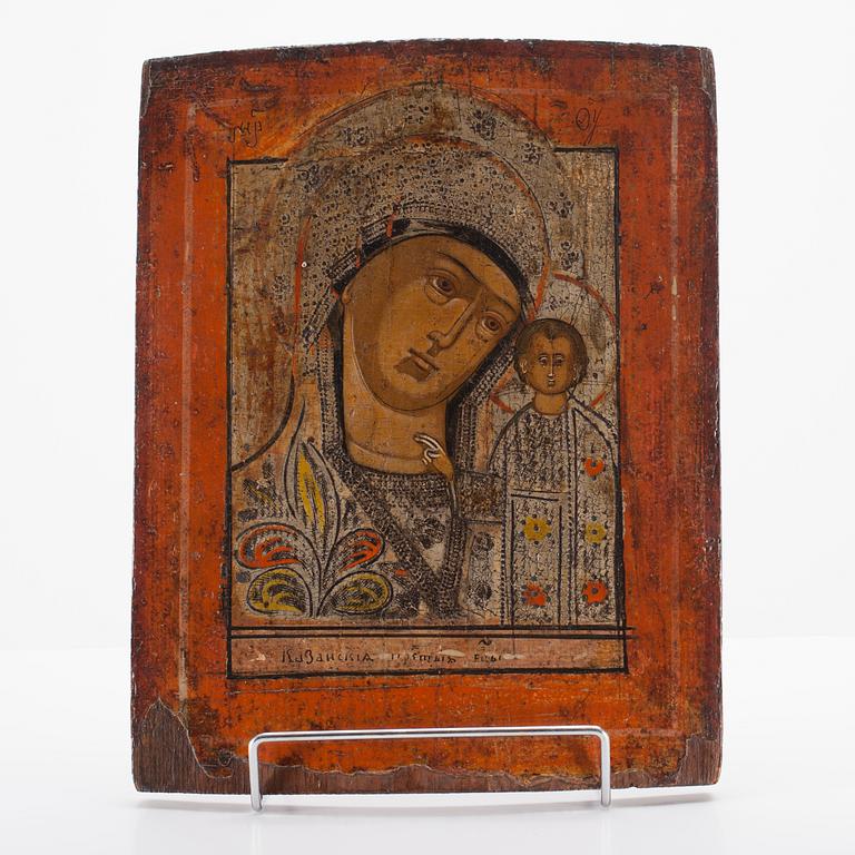 IKON, tempera på pannå, Ryssland 1800-tal.