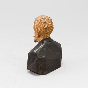 AXEL PETERSSON DÖDERHULTARN, träskulptur, snidat och delvis bemålat trä.