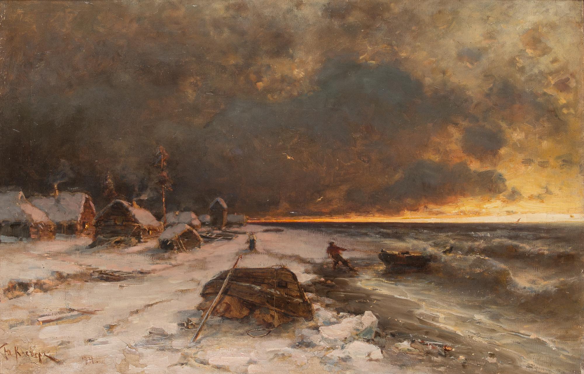 Julius von Klever, oil on canvas, signed.