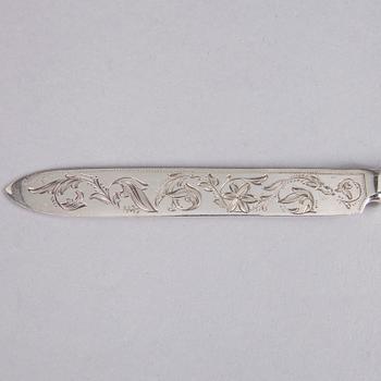 BESTICKUPPSÄTTNING, 24 delar, silver, Iisakki Saha, Björneborg 1899-1901. Vikt ca 730 g.