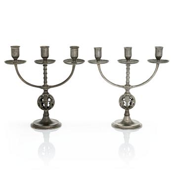 PAAVO TYNELL, a pair '8028' of 1930's candelabrum for Taito.