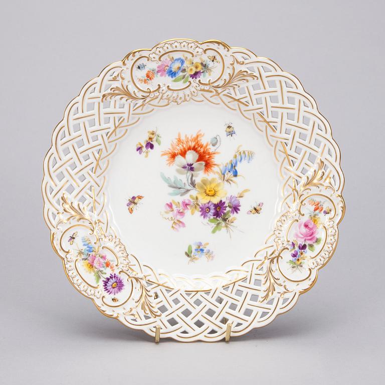 TALLRIK, porslin, Meissen 1800-tal.