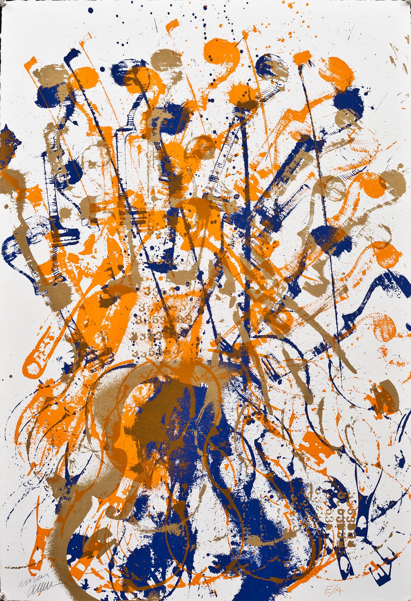 FERNANDEZ ARMAN, färglitografi. Signerad, E.A.