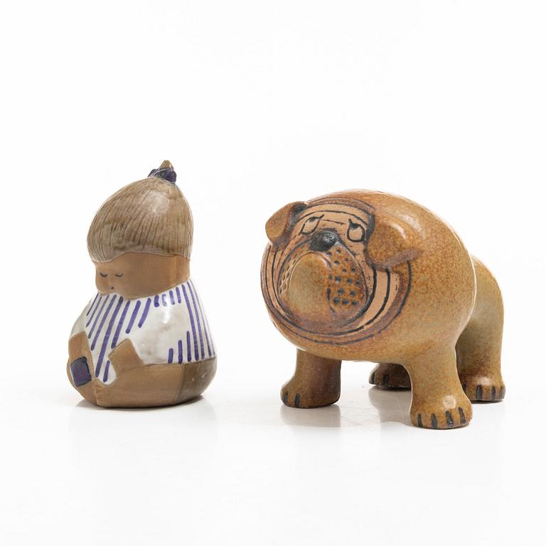 Lisa Larson, two stoneware figurines, Gustavsberg, Sweden.