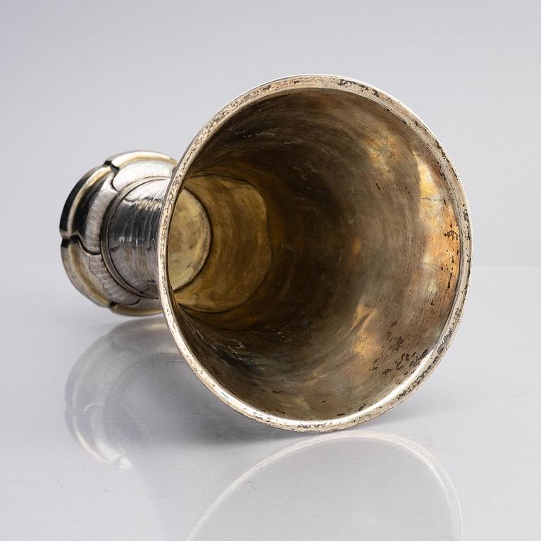 A Swedish parcel-gilt silver beaker, mark of Carl Fredrik Seseman, Arboga 1797.