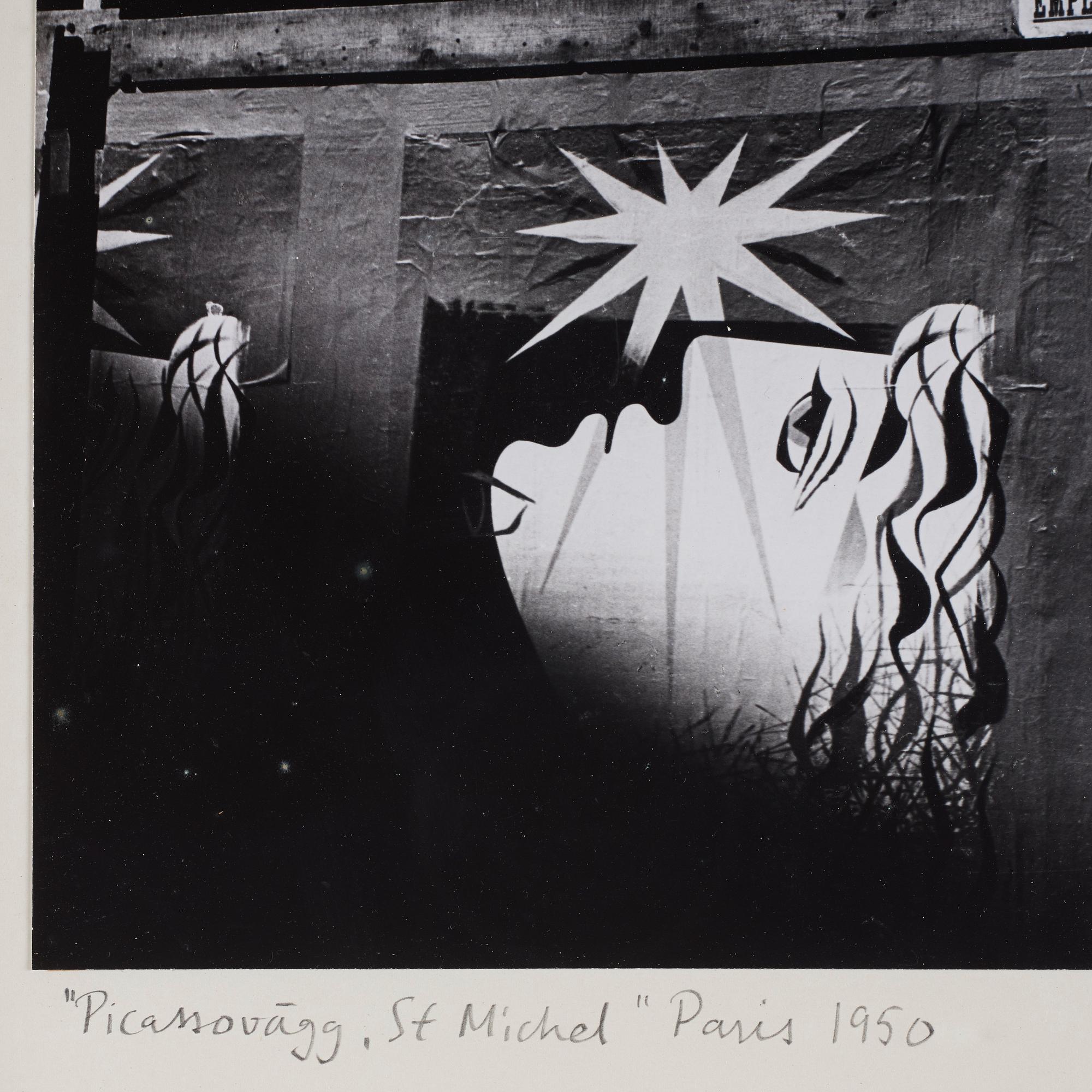 "Picassovägg, St Michel, Paris", 1950.
