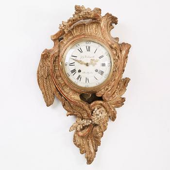 A Swedish Rococo 18th century wall clock.