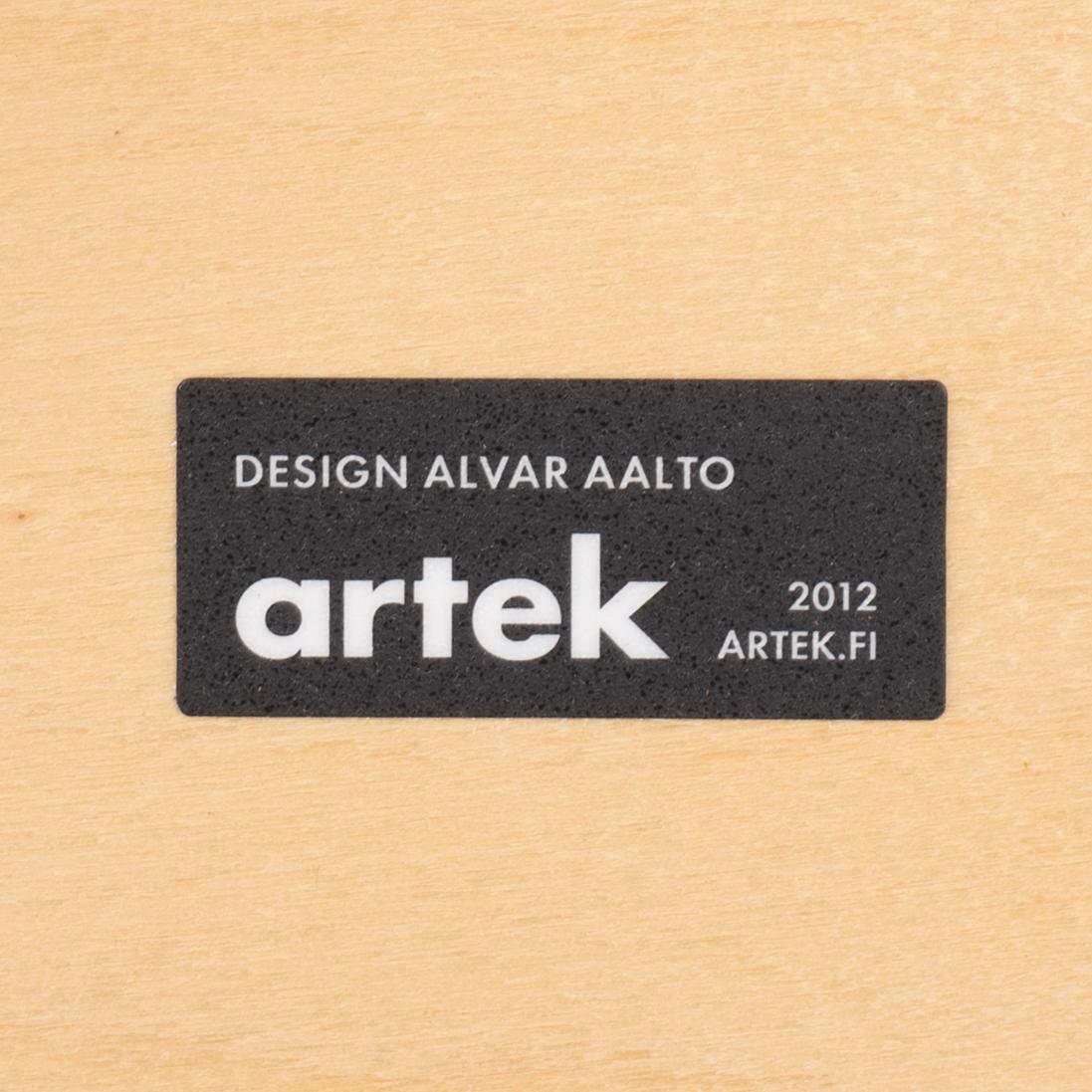 Alvar Aalto, two model 60 stools, ARtek, Finland, 2012.