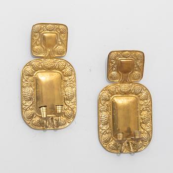 Ljusplåtar 1 par Barock-stil omkring 1900.