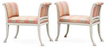 690. A pair of late Gustavian stools by E. Ståhl.